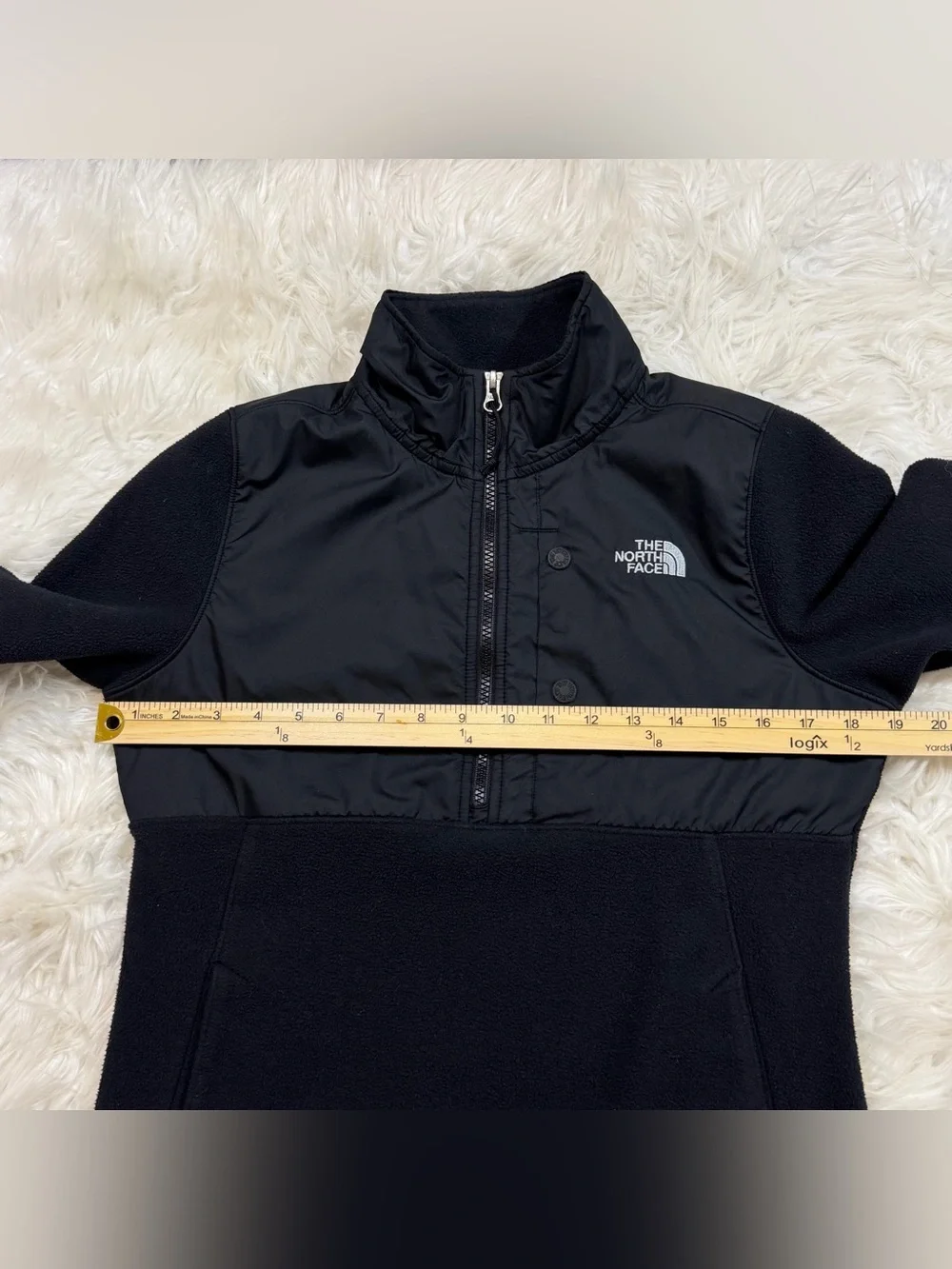 North Face black insulated quarter-zip fleece Jacket Womens Small